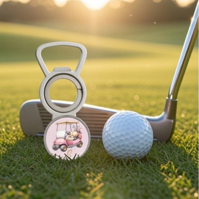 Pink Monogram Personalized Golf Gift for Women Divot Tool (Creator Uploaded)