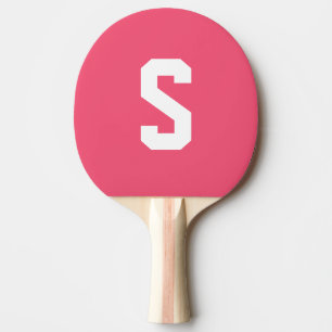 Pink Monogram Personalized Name Ping-Pong Paddle