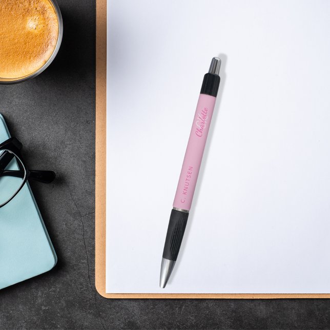 Pink monogram signature name pen (Creator Uploaded)