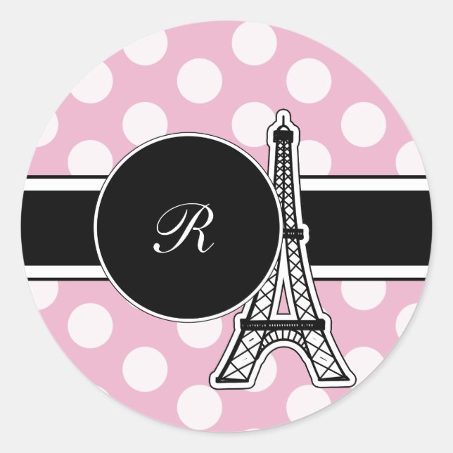 Pink Monogram Stickers (Front)
