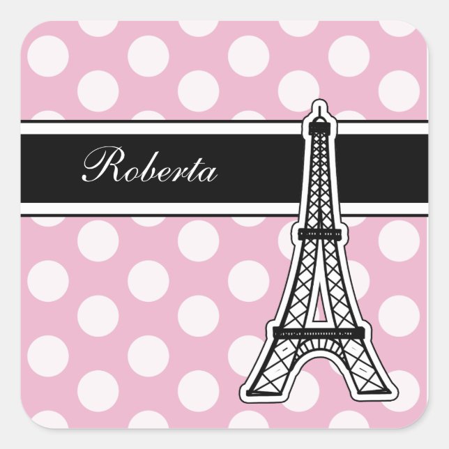 Pink Monogram Stickers (Front)