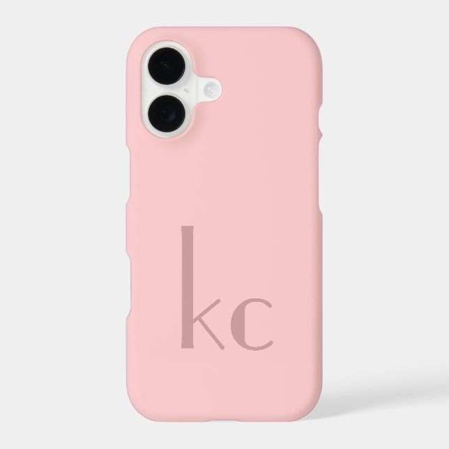 Pink monogram typogtaphy iphone case (Back)