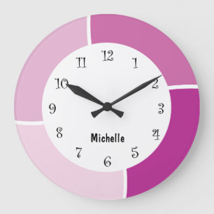 Pink Monogram Wall Clocks