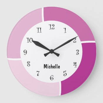Pink Monogram Wall Clocks by PinkGirlyThings at Zazzle