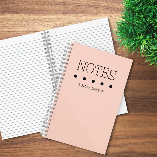 Pink Monogrammed Full Name Notes Notebook (Creator Uploaded)