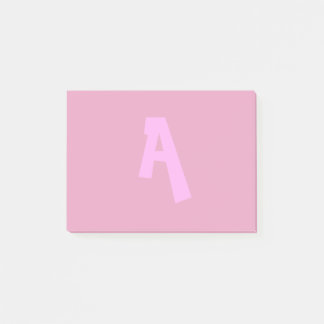 Pink Monogrammed Post It Notes