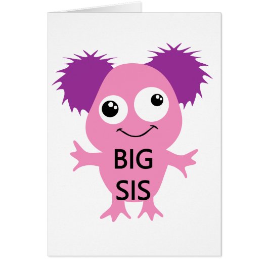Pink Monster Big Sister Cards (Front)
