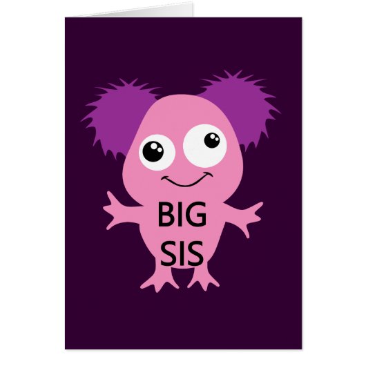 Pink Monster Big Sister Cards (Front)