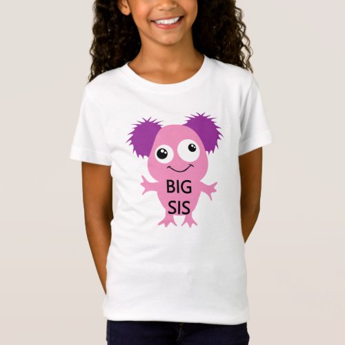 Pink Monster Big Sister T_Shirt