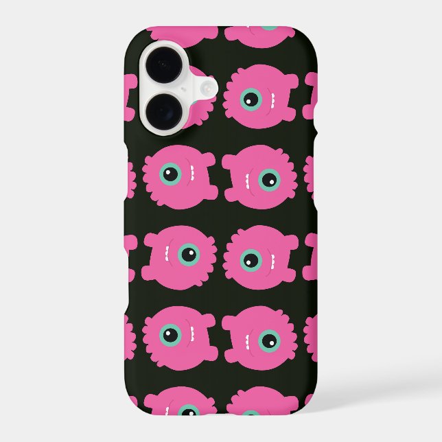 Pink monster cartoon pattern iphone case (Back)