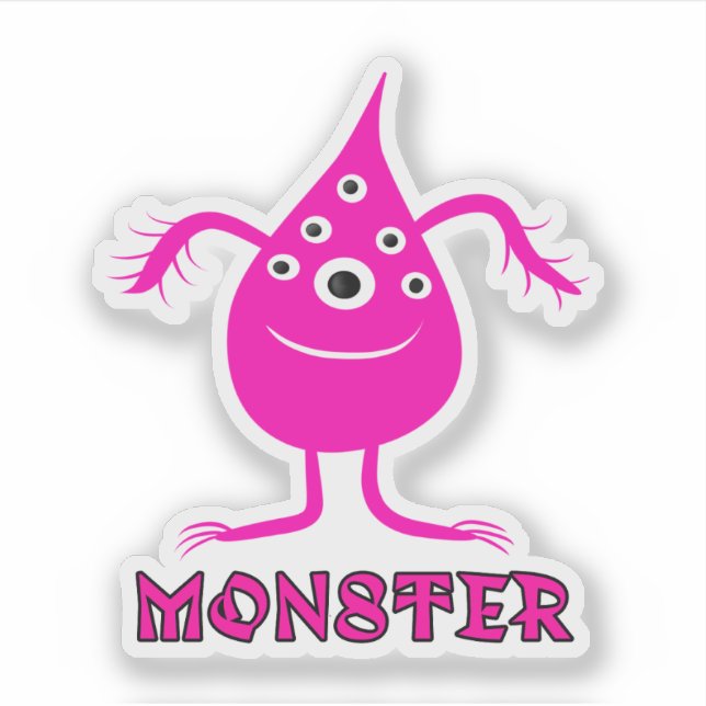 Pink monster sticker (Front)