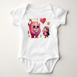 Pink Monster toddler  Baby Bodysuit