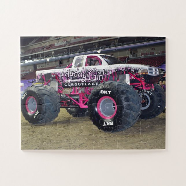 Pink Monster Truck Jigsaw Puzzle (Horizontal)