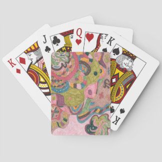 "Pink Mood" Abstract Art Poker Cards