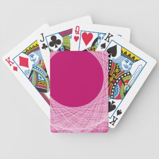 pink moon abstract art bicycle playing cards