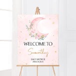 Pink Moon and Stars Baby Shower Welcome Poster<br><div class="desc">Make your event special with this Over the Moon Baby Shower with our cute and lovely printable Welcome Sign featuring adorable Moon and Stars Baby Shower theme. Download,  personalize,  and create lasting memories with this perfect touch for your joyous celebration!

BS749</div>