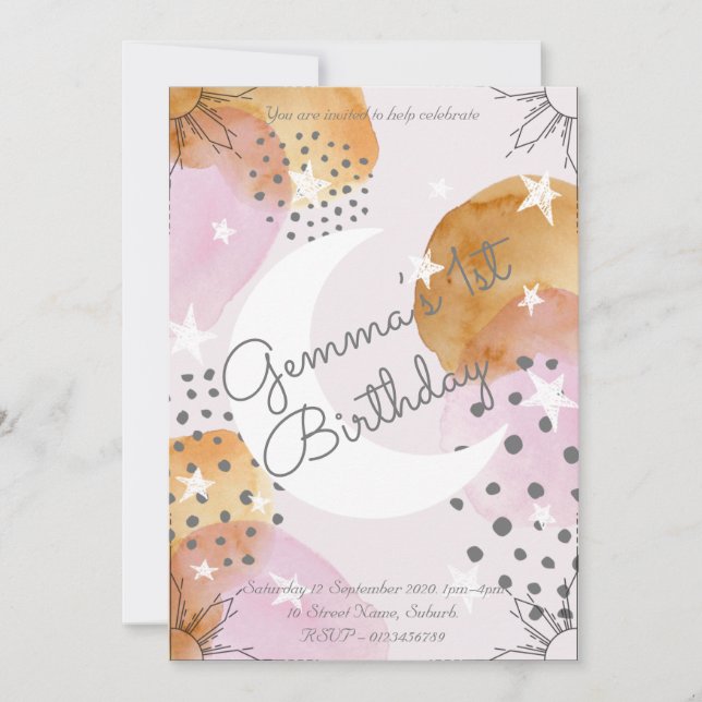 Pink Moon Invitation (Front)