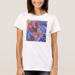 Pink Moon Lovelies V-neck T-shirt at Zazzle