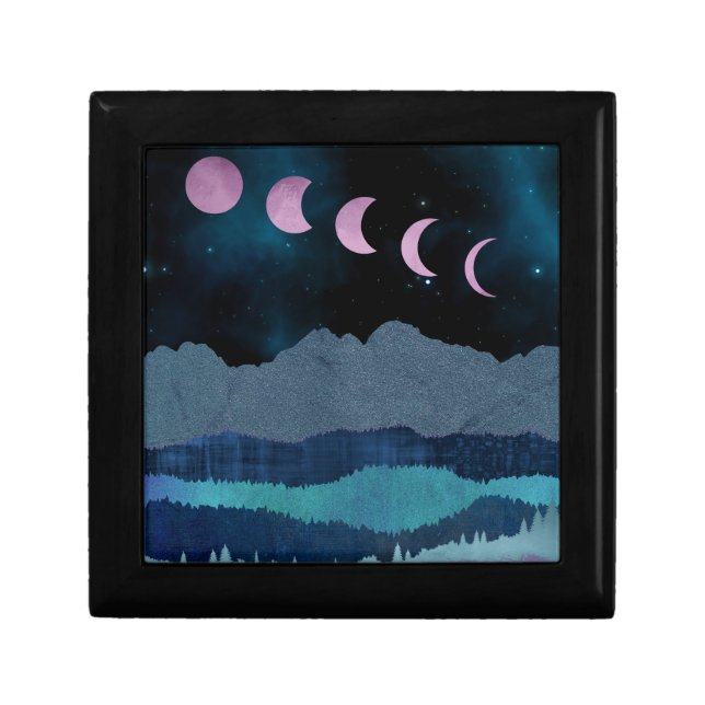 Pink Moon Phases Landscape Gift Box (Front)