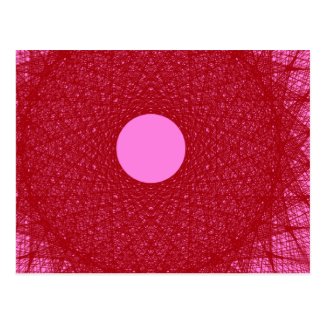pink moon radiating red light abstract art