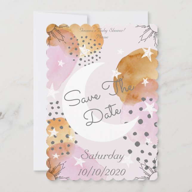 Pink Moon Save The Date (Front)