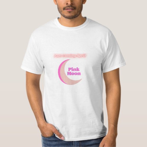 Pink Moon T_Shirt for Men Embrace Lunar Elegance