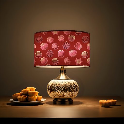 Pink mooncakes  fabric