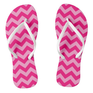 Pink Moroccan Moods Chevrons Flip Flops
