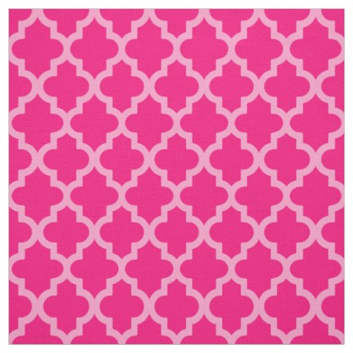 Pink Moroccan Moods Quatrefoil Fabric