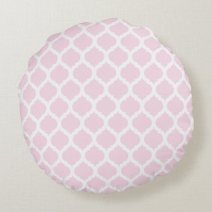 Pink Moroccan Pattern Round Pillows