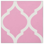Pink Moroccan Quatrefoil Large Scale Fabric