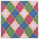 Pink Moroccan Tile (large scale) Fabric