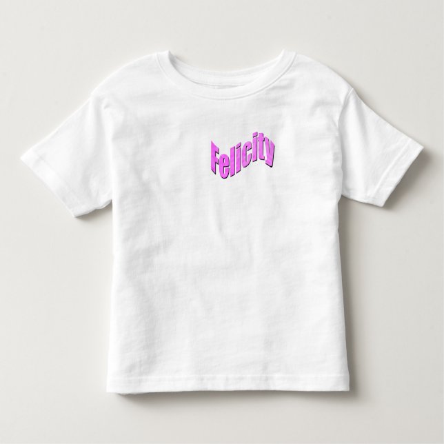 Pink Mosaic Felicity Name, Toddlers Tshirt (Front)