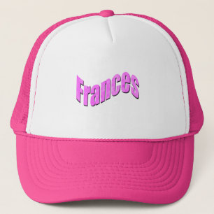 Pink Mosaic Frances Name, Truckers Hat