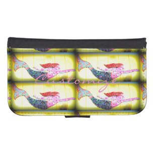 pink mosaic mermaid Thunder_Cove Galaxy S4 Wallet Case