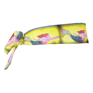 pink mosaic mermaids Thunder_Cove Tie Headband