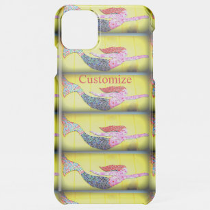 pink mosaic mermaids yellow iPhone 11 pro max case