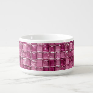 Pink mosaic pattern bowl