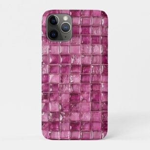 Pink mosaic pattern iPhone 11 pro case