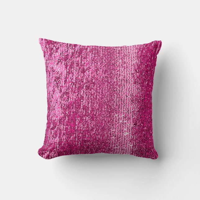 Pink mosaic pattern throw pillow (Front)
