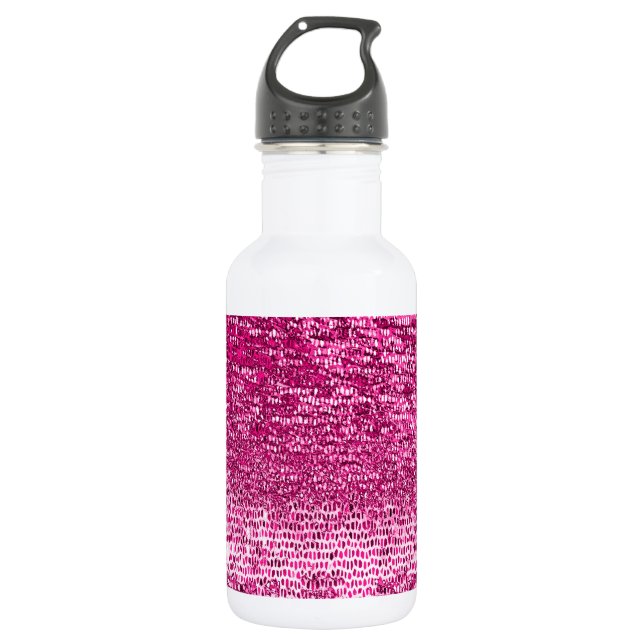 Pink mosaic pattern water bottle (Front)