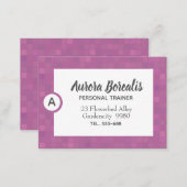 Pink mosaic pixels lilac business card (Front/Back)
