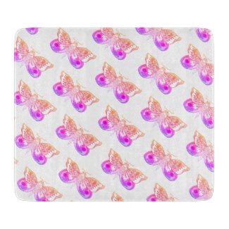 Pink Moth/Butterfly Altar Tile Hoodoo Rootwork Cutting Board