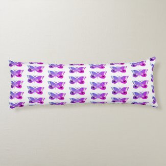 Pink Moth/Purple Moth (Butterfly) Reversible Body Pillow