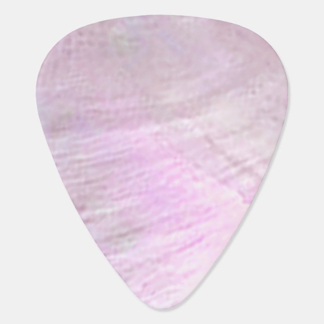 Pink Mother of Pearl Guitar Pick (Back)