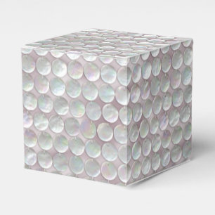 Pink Mother Of Pearl Sequins Favor Boxes