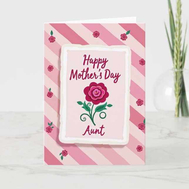 Pink Mothers Day Bloom Card (Front)