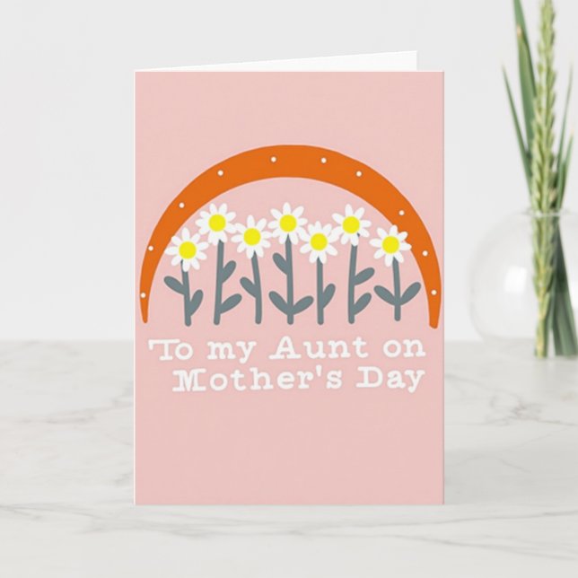 Pink Mothers Day Greeting Card (Front)