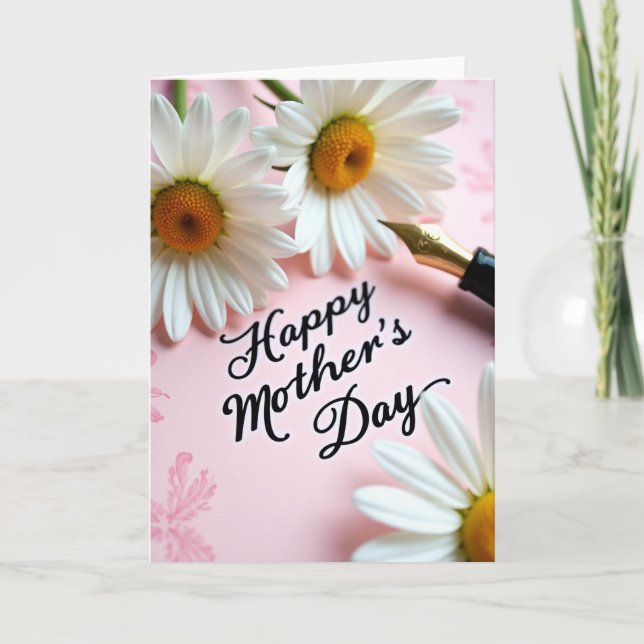 Pink Mothers Day Script Card (Front)