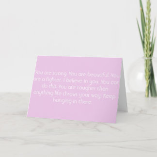 Pink Motivational Card